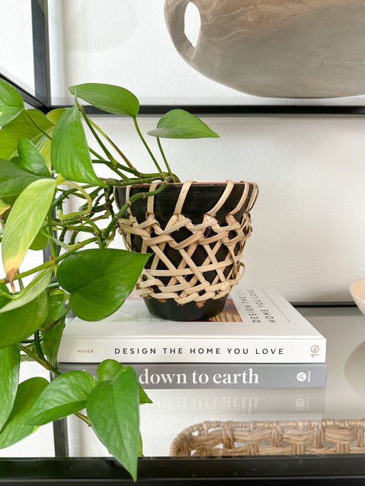 Rattan Woven Planter