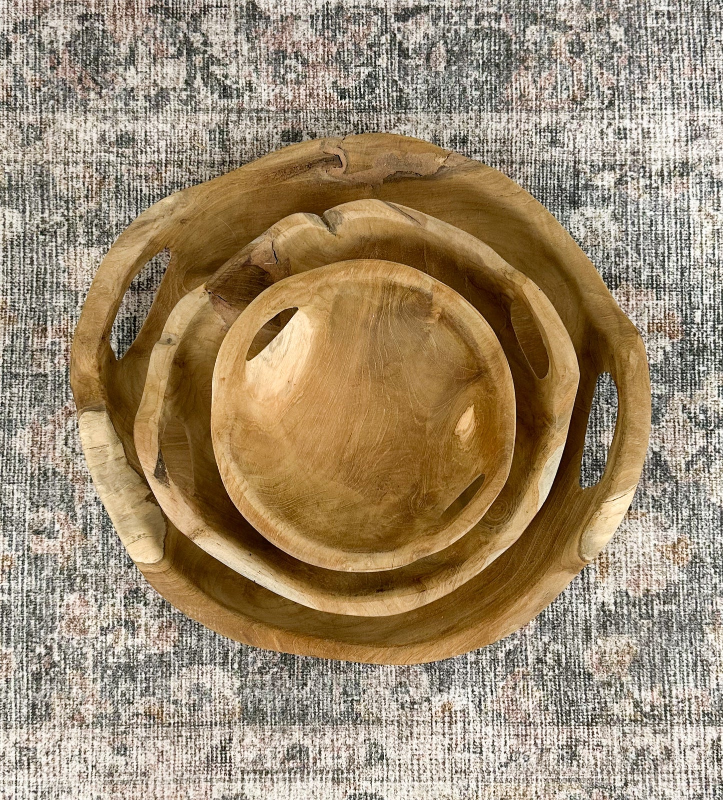 Teak Wood Bowls (3 sizes)